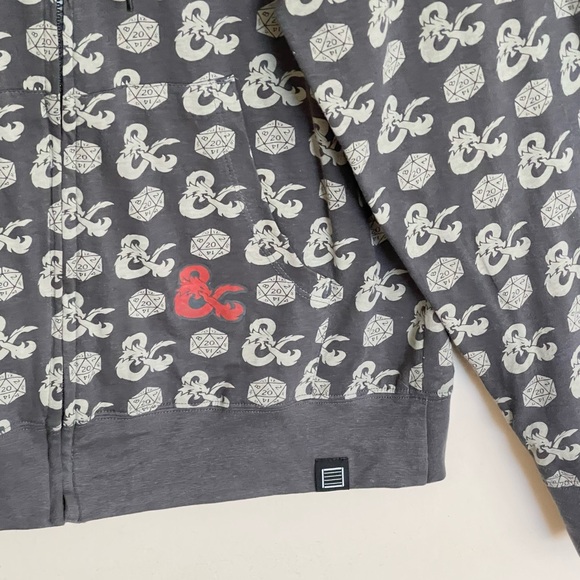 Dungeons & Dragons Loot Wear Limited Edition Dice Hoodie Full Zip Jacket Adult M - Picture 4 of 10